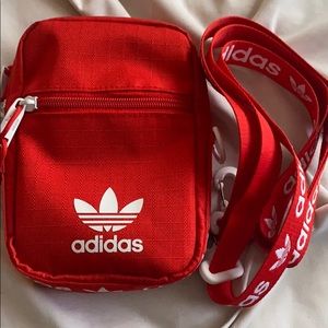 Red adidas cross body bag